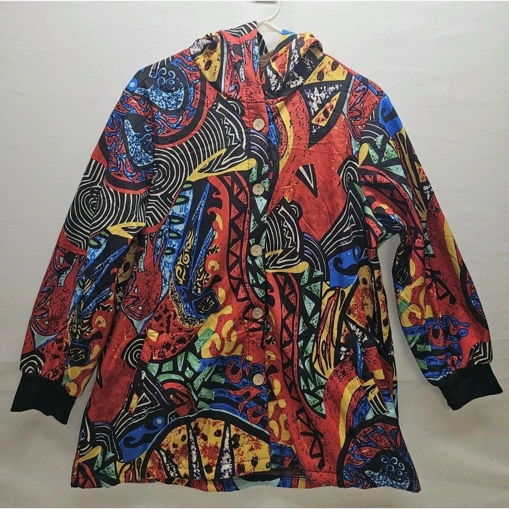 VTG Style Unbranded Furl Lined 1XL Coat Fresh Prince Style maximalist Streetwear